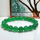 Jade - Jadeite Imperial Green Custom Size Round Smooth Stretch (10mm Large-Grande) Natural Gemstone Crystal Energy Bead Bracelet