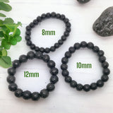 Lava Stone•Lava Rock Aromatherapy Custom Size Round Stretch (Available in Three different bead sizes: 8mm, 10mm, 12mm) Natural Gemstone Crystal Energy Bead Bracelet