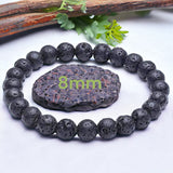 Lava Stone•Lava Rock Aromatherapy Custom Size Round Stretch (Available in Three different bead sizes: 8mm, 10mm, 12mm) Natural Gemstone Crystal Energy Bead Bracelet