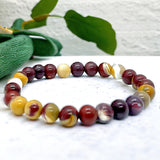 Jasper - Mookaite Custom Size Round Smooth Stretch (8mm) Natural Gemstone Crystal Energy Bead Bracelet
