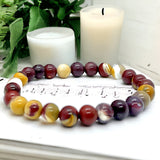 Jasper - Mookaite Custom Size Round Smooth Stretch (8mm) Natural Gemstone Crystal Energy Bead Bracelet