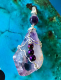 Custom Made To Order Wire Wrapped Crystal Gemstone Pendant Necklace