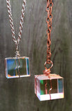 Wire Wrap Gemstone Crystal Prism Pendant