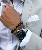 Obsidian - Rainbow Obsidian Round Smooth Stretch (10mm Grande) Natural Gemstone Crystal Energy Bead Bracelet