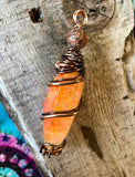 Custom Made To Order Wire Wrapped Crystal Gemstone Pendant Necklace