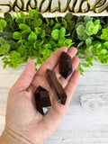 Smokey Quartz Vogel Double Point Six 6 Side Energy Crystal Wand