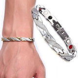 Premium Magnetic Therapy Stainless Steel Twisted Bracelet Dragon X Pattern