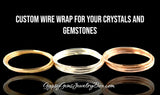 Custom Made To Order Wire Wrapped Crystal Gemstone Pendant Necklace