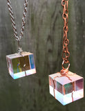 Wire Wrap Gemstone Crystal Prism Pendant