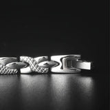 Premium Magnetic Therapy Stainless Steel Twisted Bracelet Dragon X Pattern
