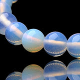 Opalite Sri Lanka Moonstone Custom Size Round Smooth Stretch (8mm) Natural Gemstone Crystal Energy Bead Bracelet