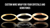 Wire Wrap Gemstone Crystal Prism Pendant