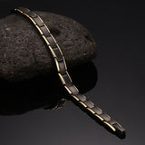 Magnetic Bio Titanium Steel Magnetic Ochre Therapy Bracelet (Black & Black/Gold)