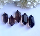 Smokey Quartz Vogel Double Point Six 6 Side Energy Crystal Wand