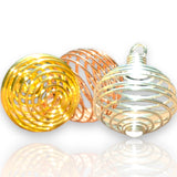 Spiral Cage Crystal & Gemstone Holder In Silver, Copper or Gold Wire Pendant Necklaces