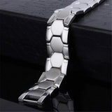 Magnetic Mens Bio Therapy Quantum Bracelet Double Row Magnets 316L Stainless Steel Titanium