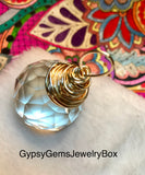 Custom Made To Order Wire Wrapped Crystal Gemstone Pendant Necklace