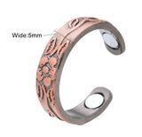 Magnetic Therapy Copper Magnet Adjustable Ring “Flower”