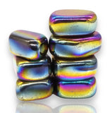 Hematite Aura Rainbow Magnetic Natural Worry Palm Crystal Rock Gemstone Large Magnet