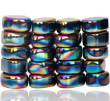 Hematite Aura Rainbow Magnetic Natural Worry Palm Crystal Rock Gemstone Large Magnet