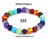 7 CHAKRA Custom Size Round Smooth Stretch (8mm) Natural Gemstone Crystal Energy Bead Bracelet