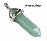 Double Point Crystal Gemstone Pendant Necklace