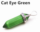 Double Point Crystal Gemstone Pendant Necklace