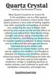Quartz - Clear Quartz Crystal Round Smooth Stretch  (8mm) Natural Gemstone Crystal Energy Bead Bracelet