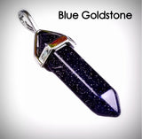 Double Point Crystal Gemstone Pendant Necklace