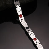 Premium Magnetic Therapy Stainless Steel Twisted Bracelet Dragon X Pattern