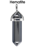 Double Point Crystal Gemstone Pendant Necklace