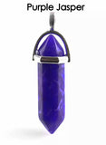 Double Point Crystal Gemstone Pendant Necklace