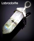 Double Point Crystal Gemstone Pendant Necklace