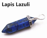 Double Point Crystal Gemstone Pendant Necklace