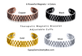 Copper Magnetic Therapy Pure Copper Heal Sugar Down Weave Design Solid Heavy Bracelet Cuff (4 Colors)