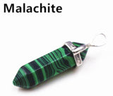 Double Point Crystal Gemstone Pendant Necklace