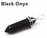 Double Point Crystal Gemstone Pendant Necklace