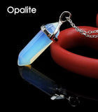 Double Point Crystal Gemstone Pendant Necklace
