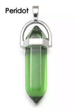 Double Point Crystal Gemstone Pendant Necklace