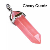 Double Point Crystal Gemstone Pendant Necklace