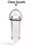 Double Point Crystal Gemstone Pendant Necklace