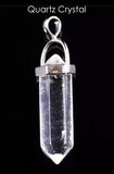 Double Point Crystal Gemstone Pendant Necklace