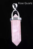 Double Point Crystal Gemstone Pendant Necklace
