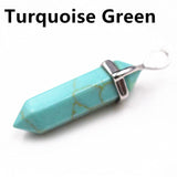 Double Point Crystal Gemstone Pendant Necklace