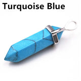 Double Point Crystal Gemstone Pendant Necklace