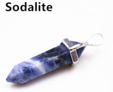 Double Point Crystal Gemstone Pendant Necklace