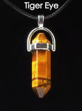 Double Point Crystal Gemstone Pendant Necklace
