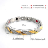 Premium Magnetic Therapy Stainless Steel Twisted Bracelet Dragon X Pattern