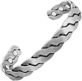 Rugged Twist Pure Copper Magnetic Therapy Bangle Cuff Bracelet