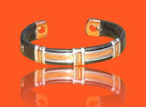 Pure Copper Magnetic Therapy Leatherette Bracelet Cuff
